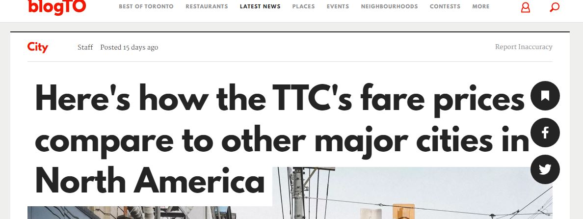 blog toronto
